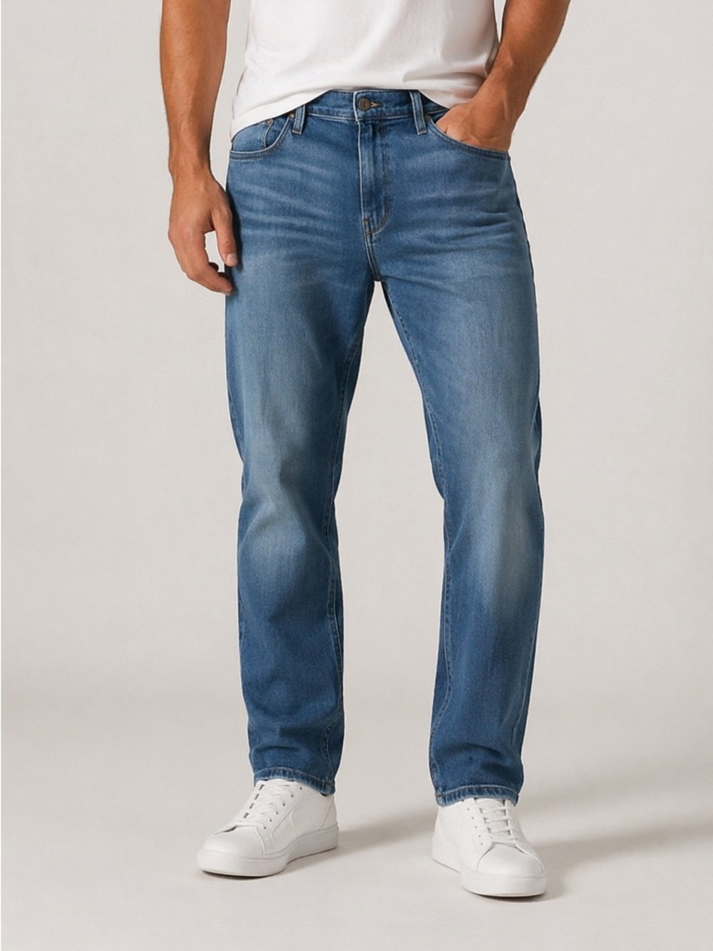 PAIGE Lennox Men’s Straight Leg Jeans Medium Wash Classic Denim